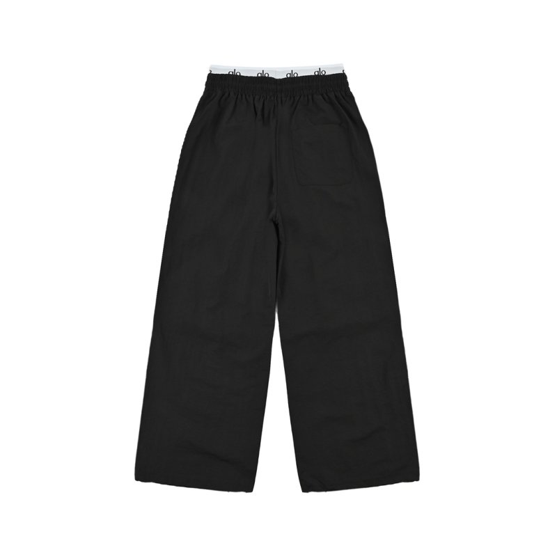 Essentials Black Wide-Leg Drawstring Pants view