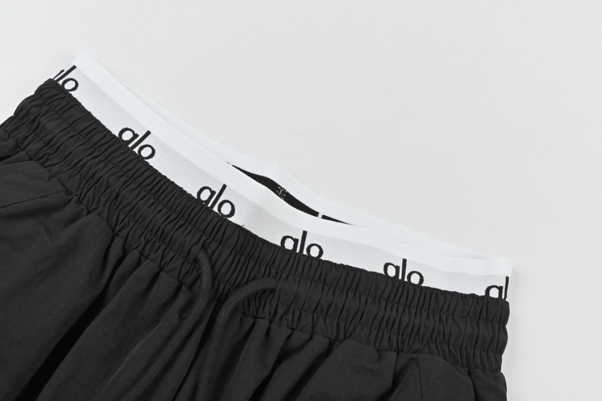 Essentials Black Wide-Leg Drawstring Pants view
