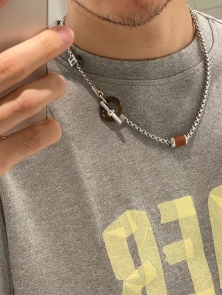 Chrome Hearts Silver Toggle Chain Necklace view 3