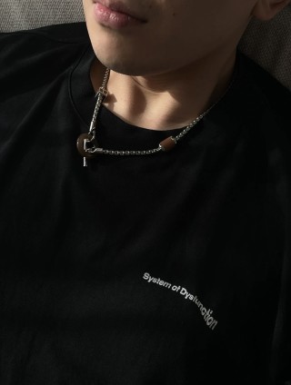 Chrome Hearts Silver Toggle Chain Necklace view 4