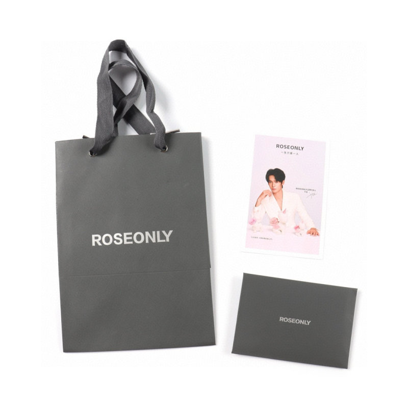 Roseonly Sweetheart Rabbit Eternal Rose Figure - White view