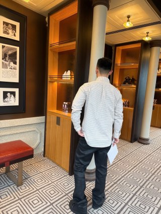 Ralph Lauren White Grid Check Long Sleeve Shirt view 2
