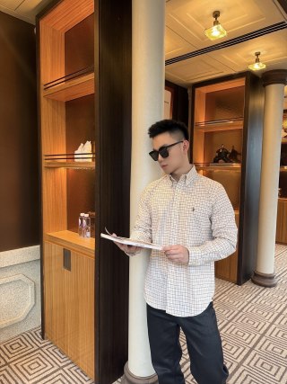 Ralph Lauren White Grid Check Long Sleeve Shirt view 4