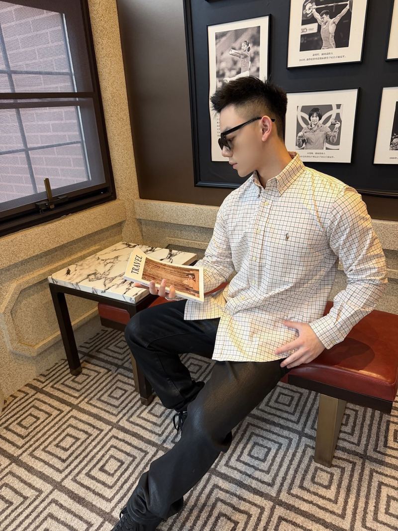 Ralph Lauren White Grid Check Long Sleeve Shirt view
