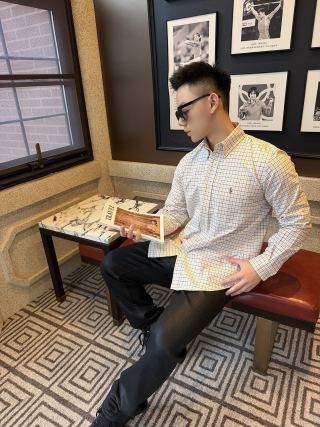 Ralph Lauren White Grid Check Long Sleeve Shirt view 5
