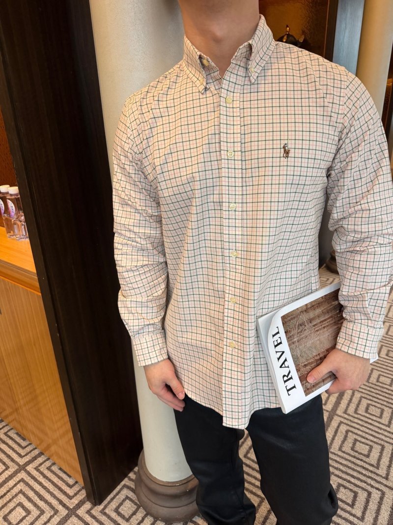 Ralph Lauren White Grid Check Long Sleeve Shirt view