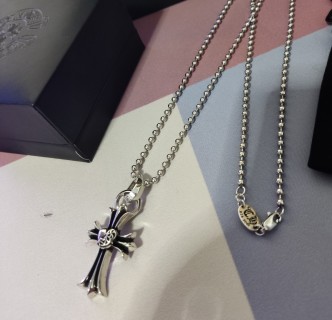 Chrome Hearts Vintage Heart Cross Pendant Necklace Silver view 7