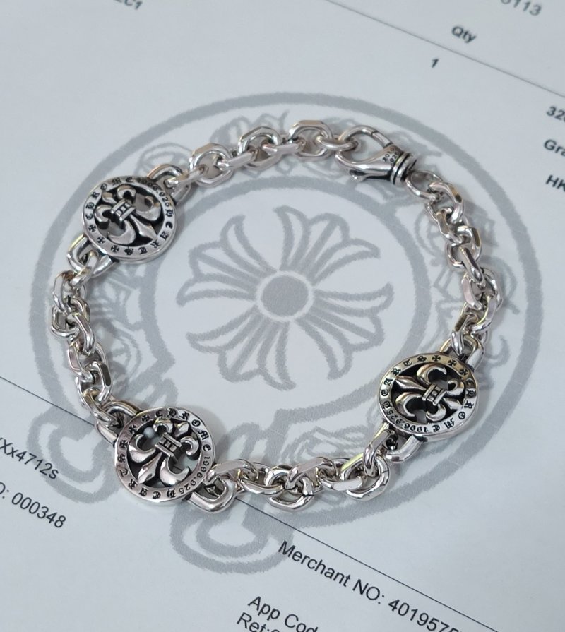 Chrome Hearts Silver Link Chain Bracelet view