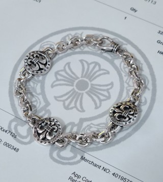 Chrome Hearts Silver Link Chain Bracelet view 4