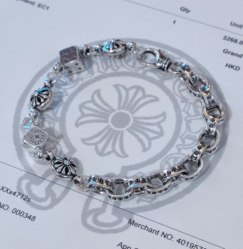 Chrome Hearts Silver Link Chain Bracelet view