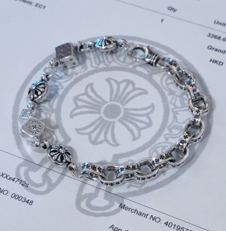 Chrome Hearts Silver Link Chain Bracelet view 6