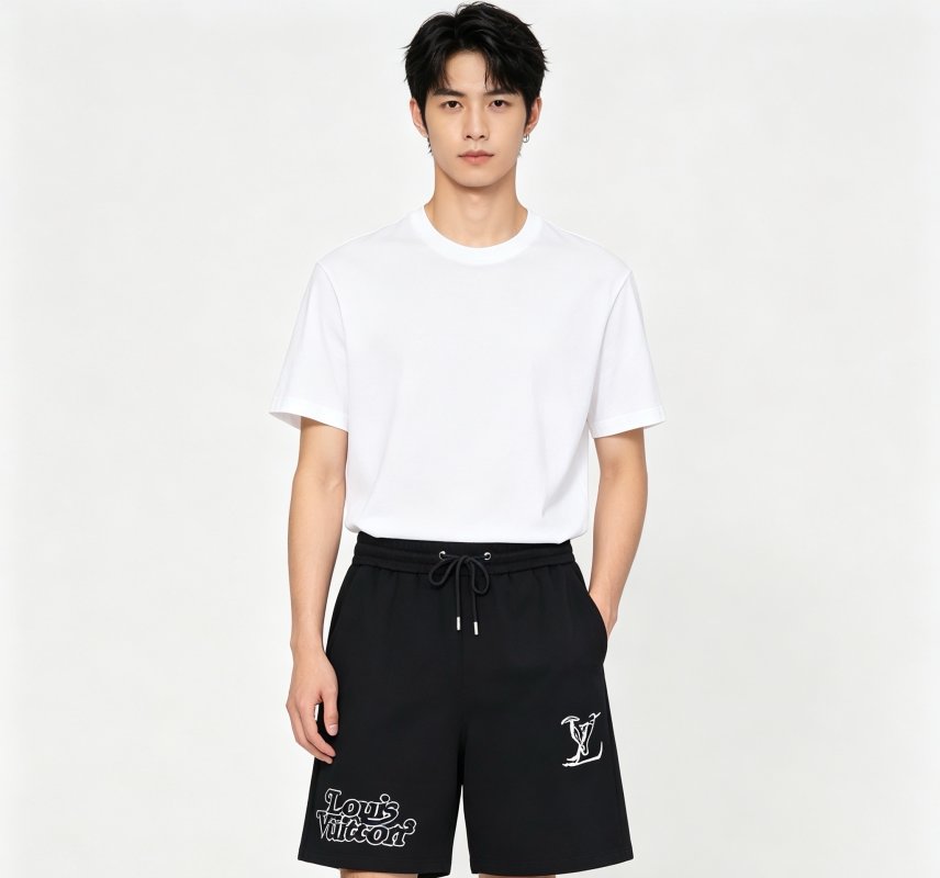 Louis Vuitton Black Logo Shorts view