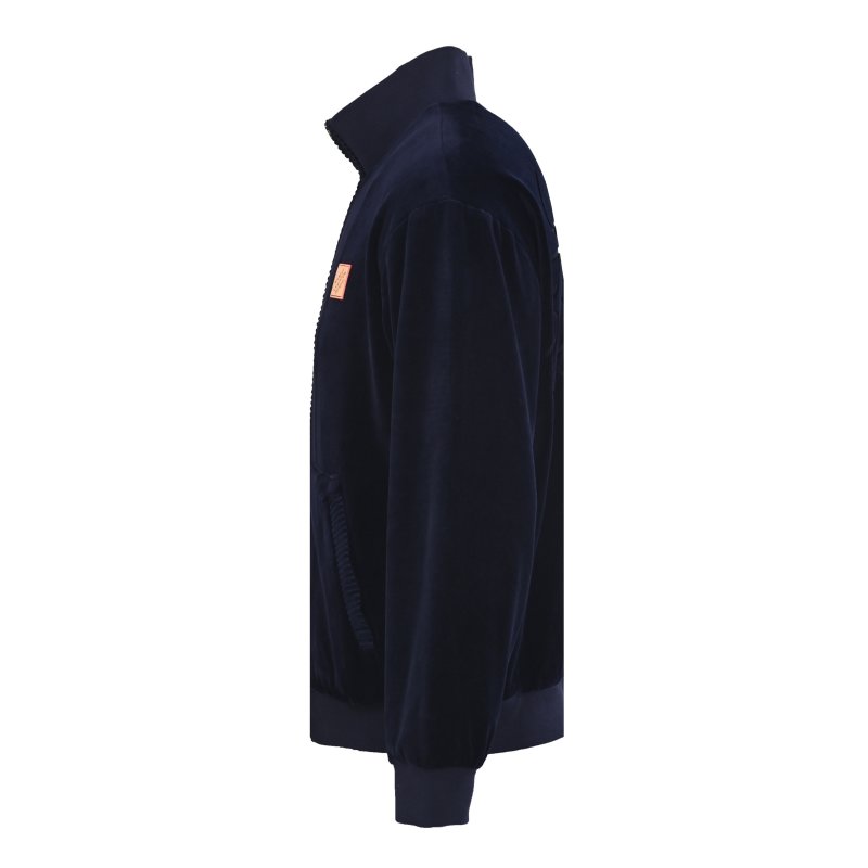 Stone Island Navy Velour Full-Zip Track Jacket view