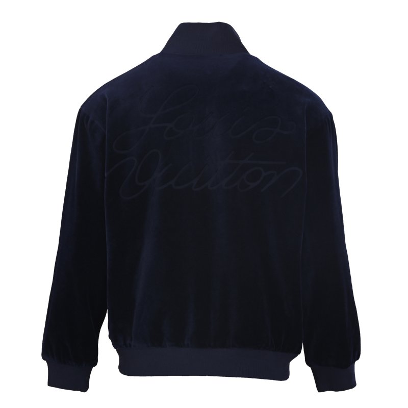 Stone Island Navy Velour Full-Zip Track Jacket view