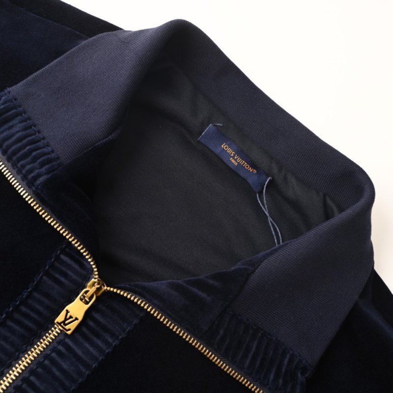Stone Island Navy Velour Full-Zip Track Jacket view