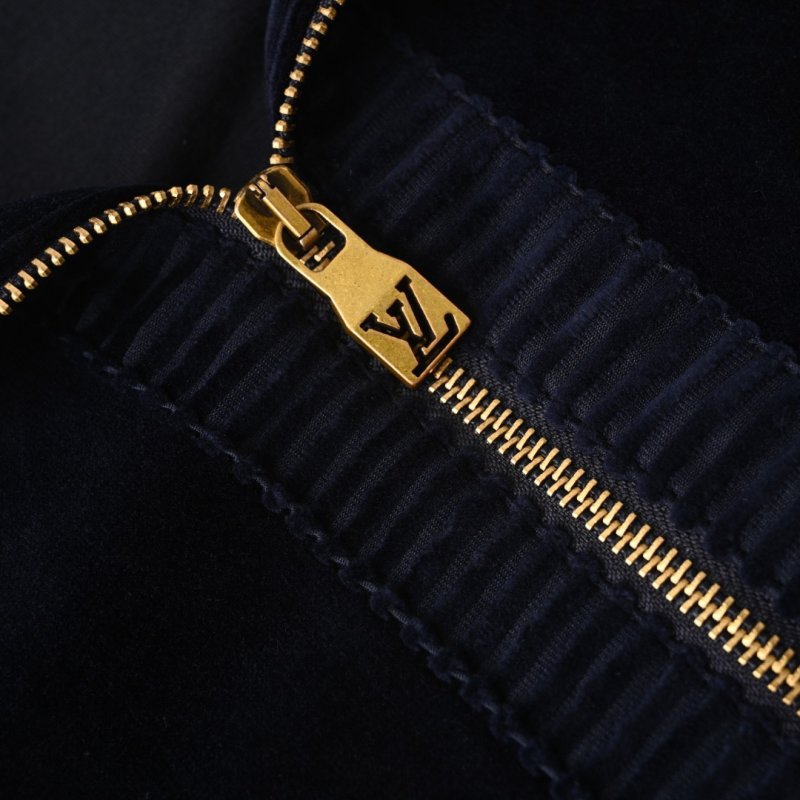 Stone Island Navy Velour Full-Zip Track Jacket view