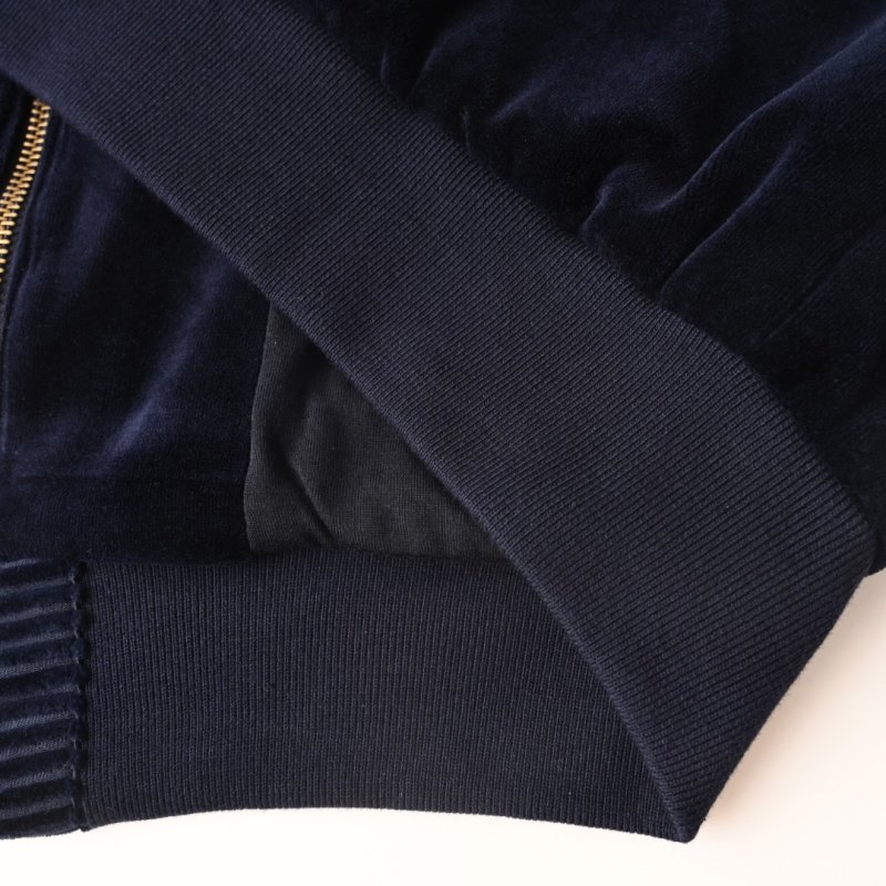 Stone Island Navy Velour Full-Zip Track Jacket view