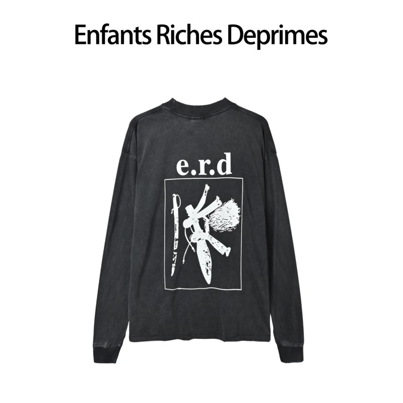 Black Graphic Long Sleeve T-Shirt with '777' Print view
