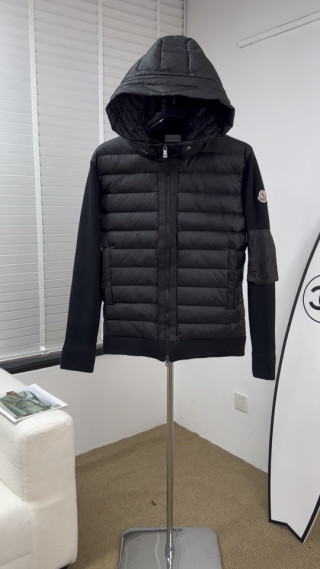Moncler Black Quilted Down Jacket with Hood video