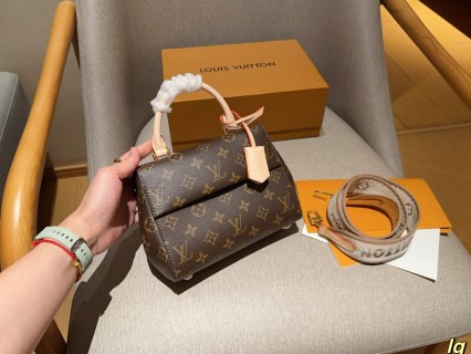 Louis Vuitton Cluny BB Monogram Canvas Handbag - Black view 2