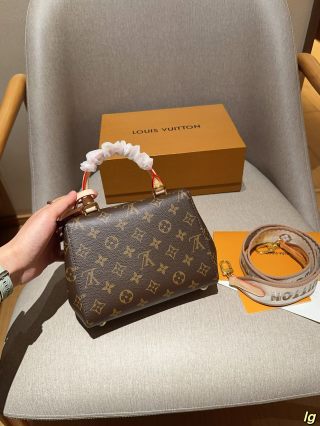 Louis Vuitton Cluny BB Monogram Canvas Handbag - Black view 6
