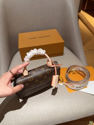 Louis Vuitton Cluny BB Monogram Canvas Handbag - Black view 9