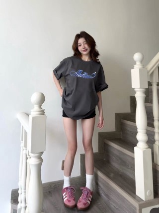 Charcoal Graphic Print Short Sleeve T-Shirt view 2