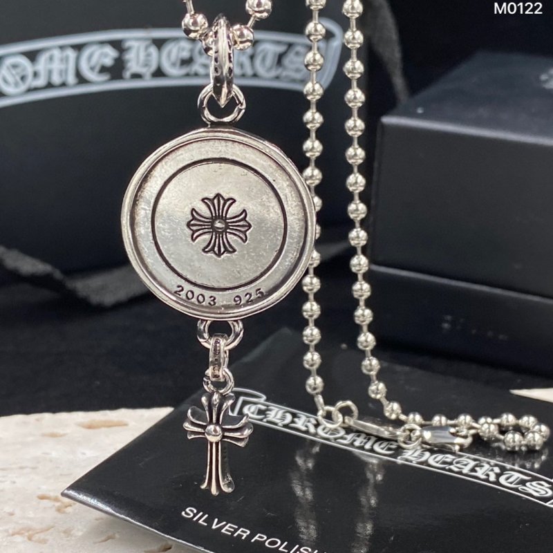 Chrome Hearts Guardian Cross Pendant Necklace Silver view