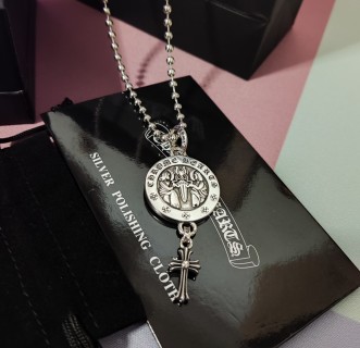 Chrome Hearts Guardian Cross Pendant Necklace Silver view 7