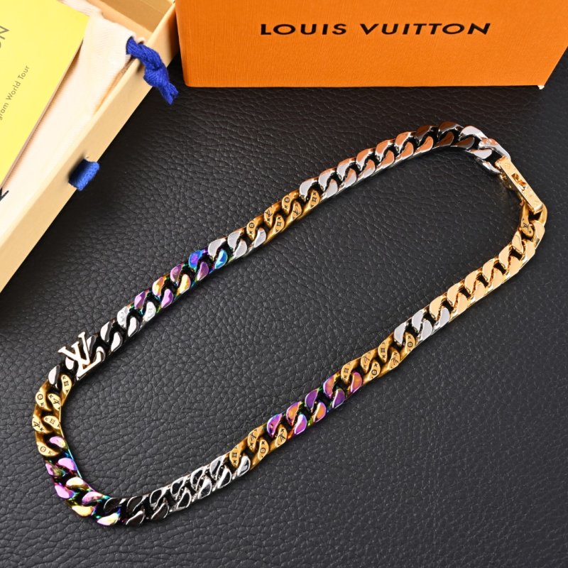 Louis Vuitton LV Chain Links Colorful Cuban Link Necklace