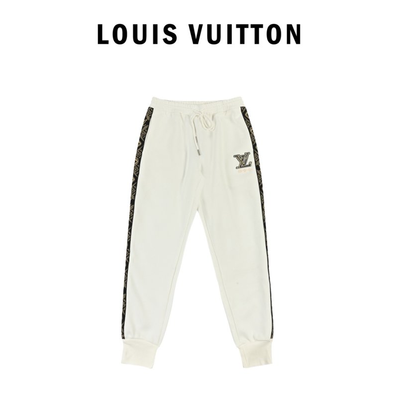 Louis Vuitton White Track Pants with Side Stripe view