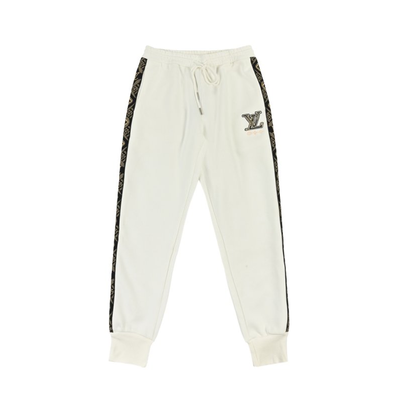 Louis Vuitton White Track Pants with Side Stripe view