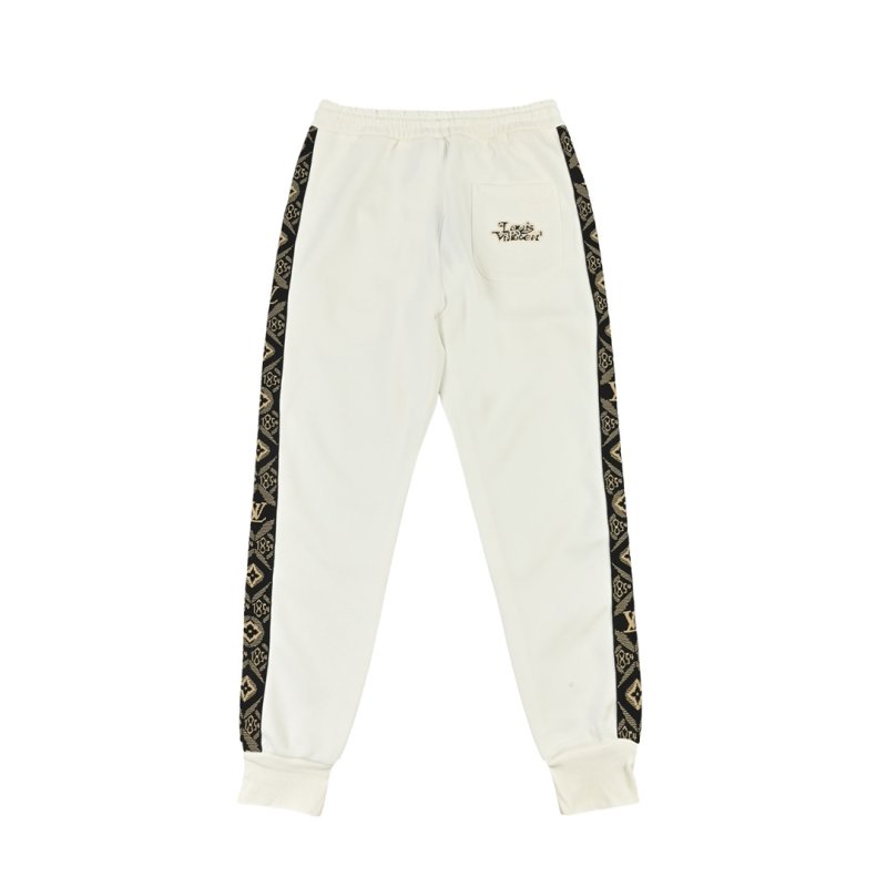 Louis Vuitton White Track Pants with Side Stripe view