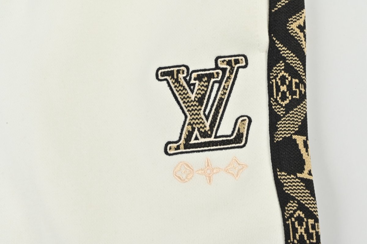 Louis Vuitton White Track Pants with Side Stripe view