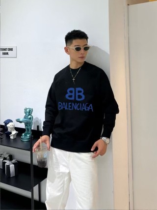 Balenciaga BB Logo Black Hoodie view 1