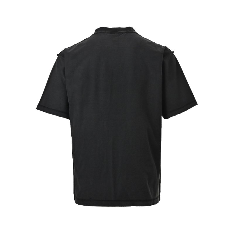Essentials Distressed Graphic Black T-Shirt view