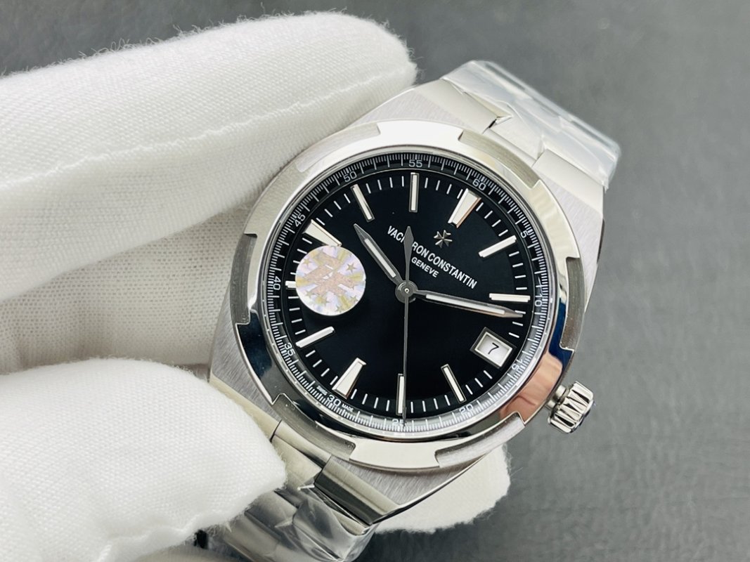 Vacheron Constantin Overseas 4500 Steel Watch Black Dial view