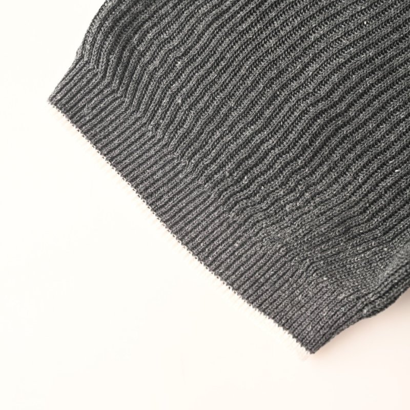 Charcoal Ribbed Short Sleeve Crew Neck T-Shirt view