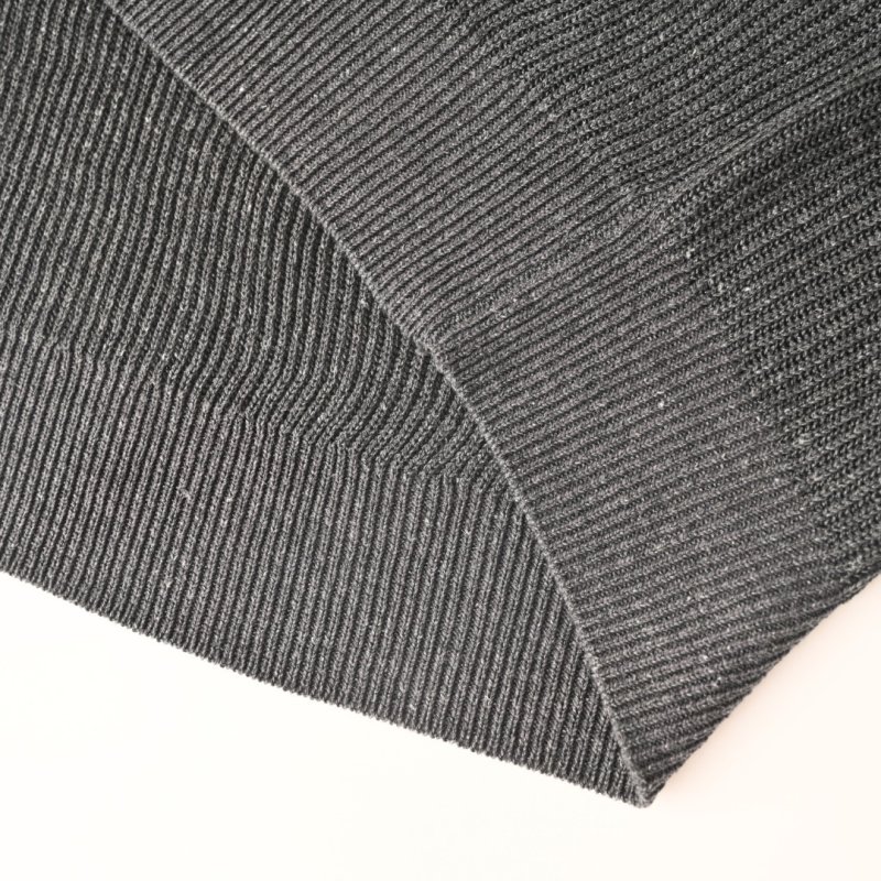 Charcoal Ribbed Short Sleeve Crew Neck T-Shirt view
