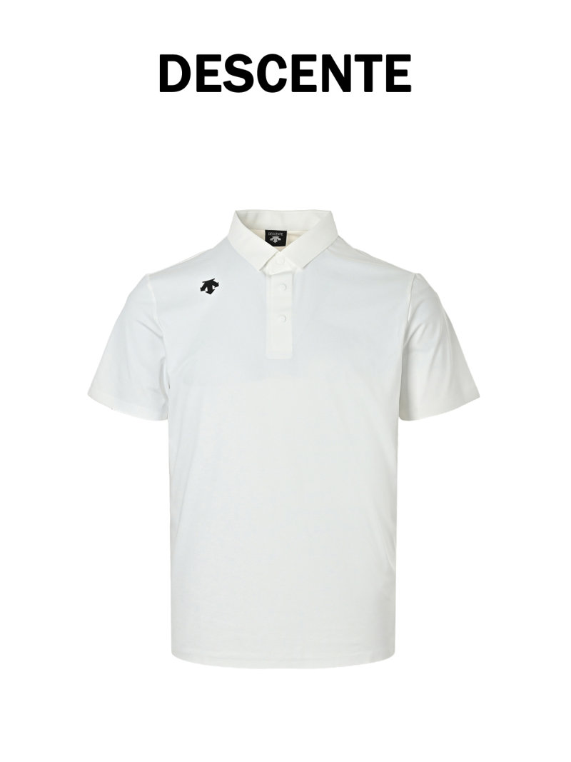Stone Island White Short-Sleeve Polo Shirt