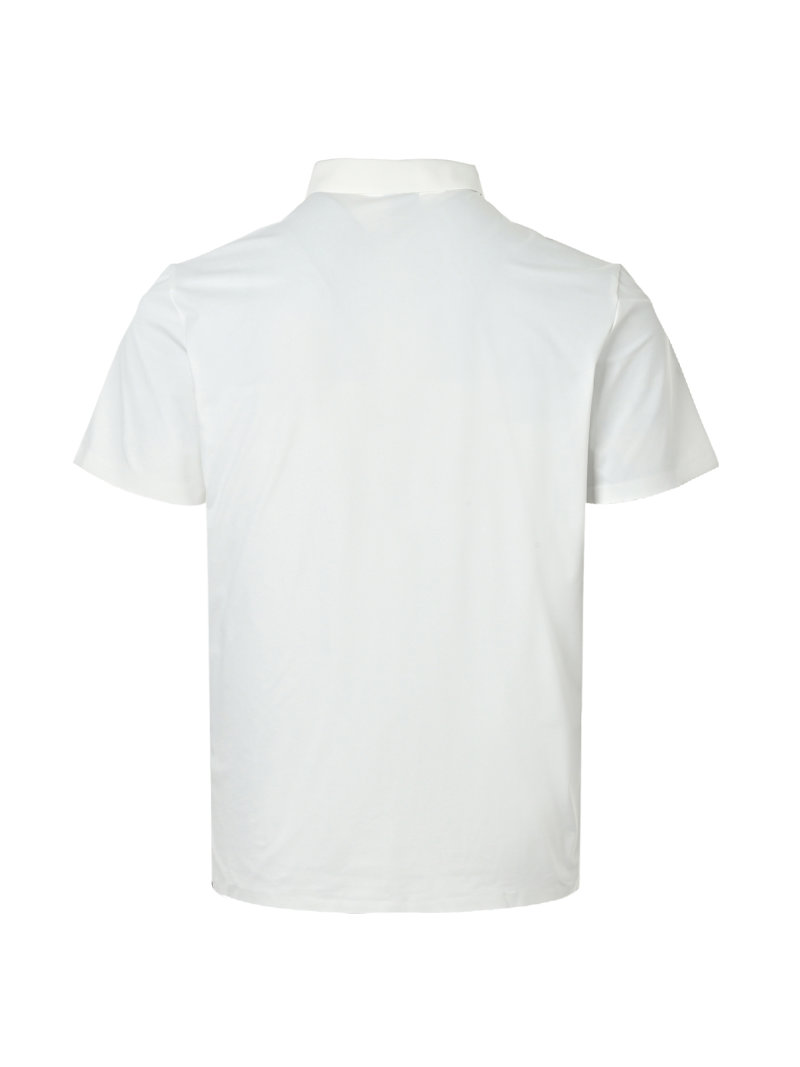 Stone Island White Short-Sleeve Polo Shirt view