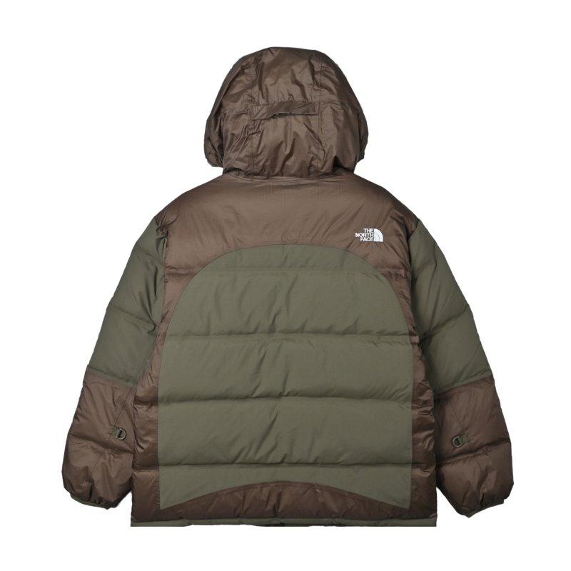 The North Face Brown & Olive Colorblock Down Puffer Jacket view