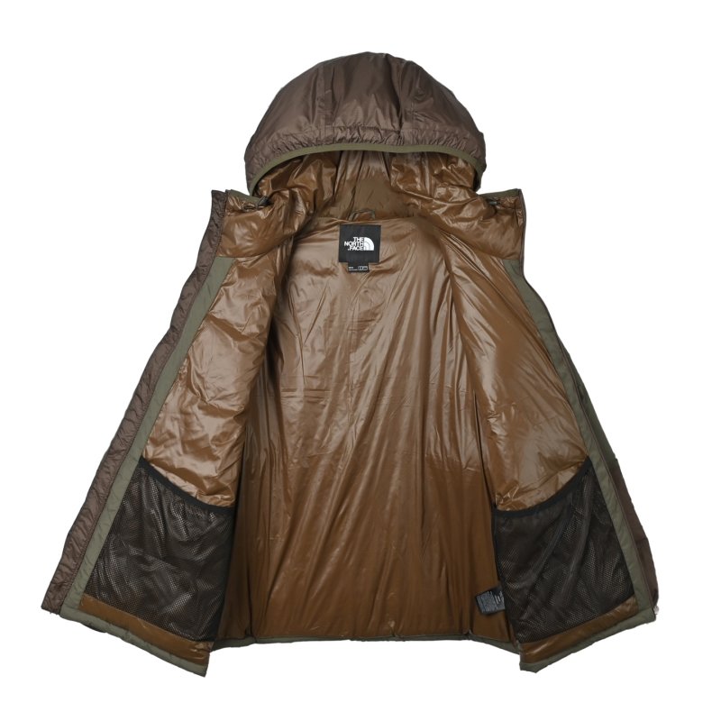 The North Face Brown & Olive Colorblock Down Puffer Jacket view