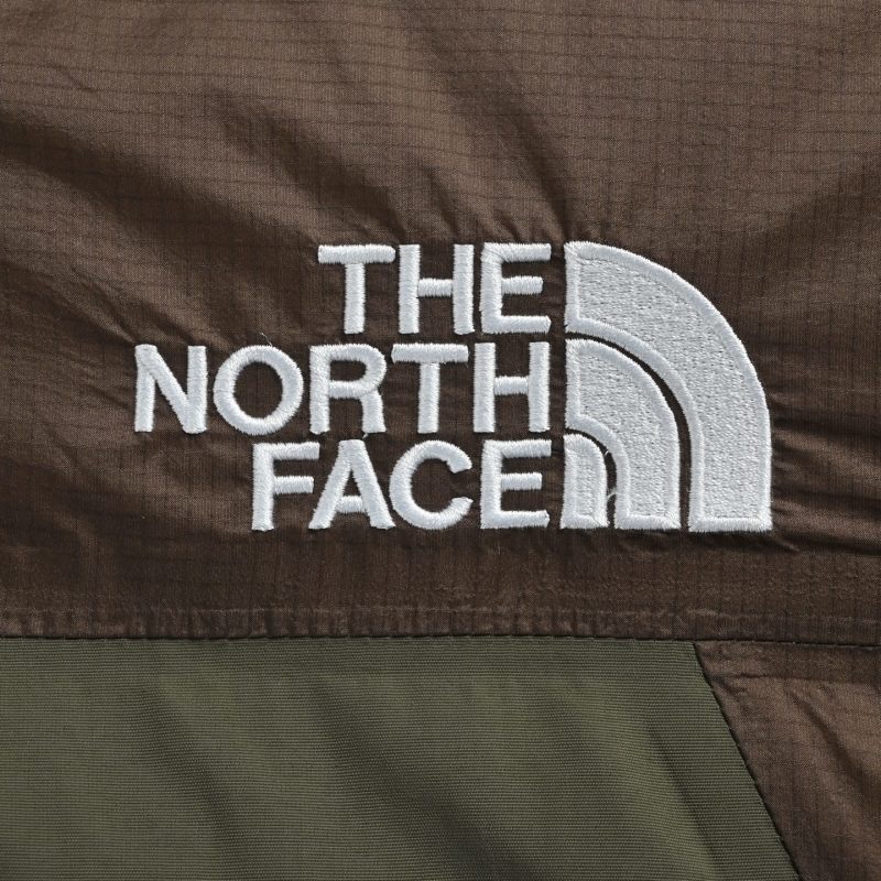 The North Face Brown & Olive Colorblock Down Puffer Jacket view