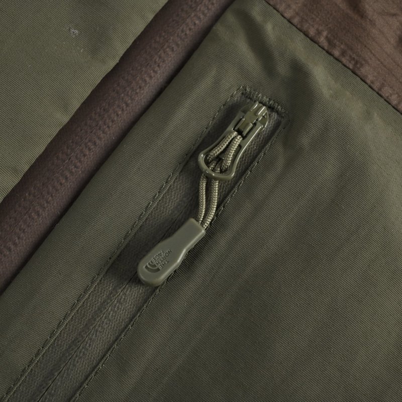The North Face Brown & Olive Colorblock Down Puffer Jacket view