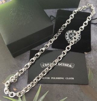 Chrome Hearts Letter Chain Necklace Silver 60cm view 1
