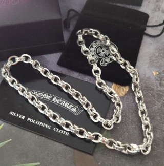 Chrome Hearts Letter Chain Necklace Silver 60cm view 2