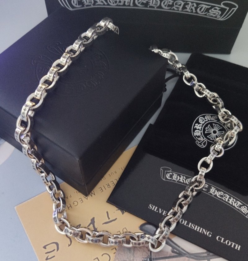 Chrome Hearts Letter Chain Necklace Silver 60cm view