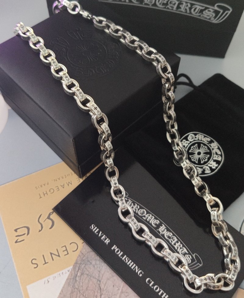 Chrome Hearts Letter Chain Necklace Silver 60cm view