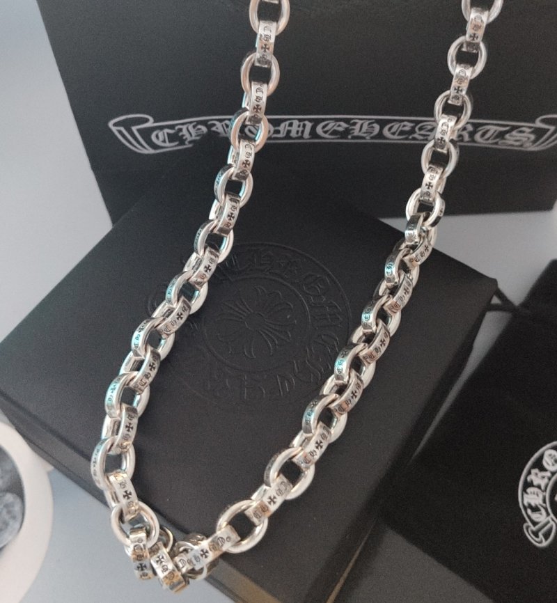 Chrome Hearts Letter Chain Necklace Silver 60cm view